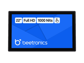 22 Tommer Touchskærm Metal (Høj Lysstyrke)