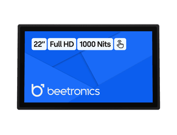 22 Tommer Touchskærm Metal (Høj Lysstyrke)